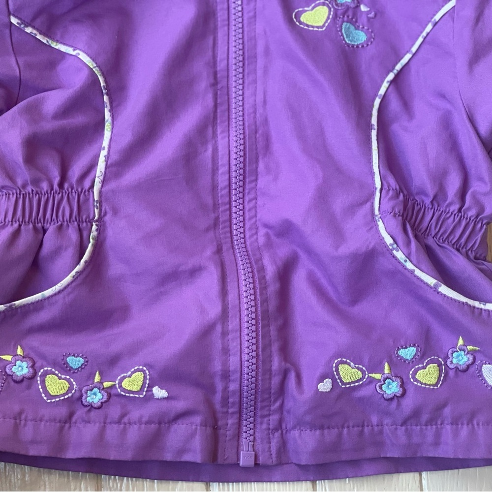 Okie Dokie Purple Light Jacket Girls Size 24 Months - Picture 4 of 10